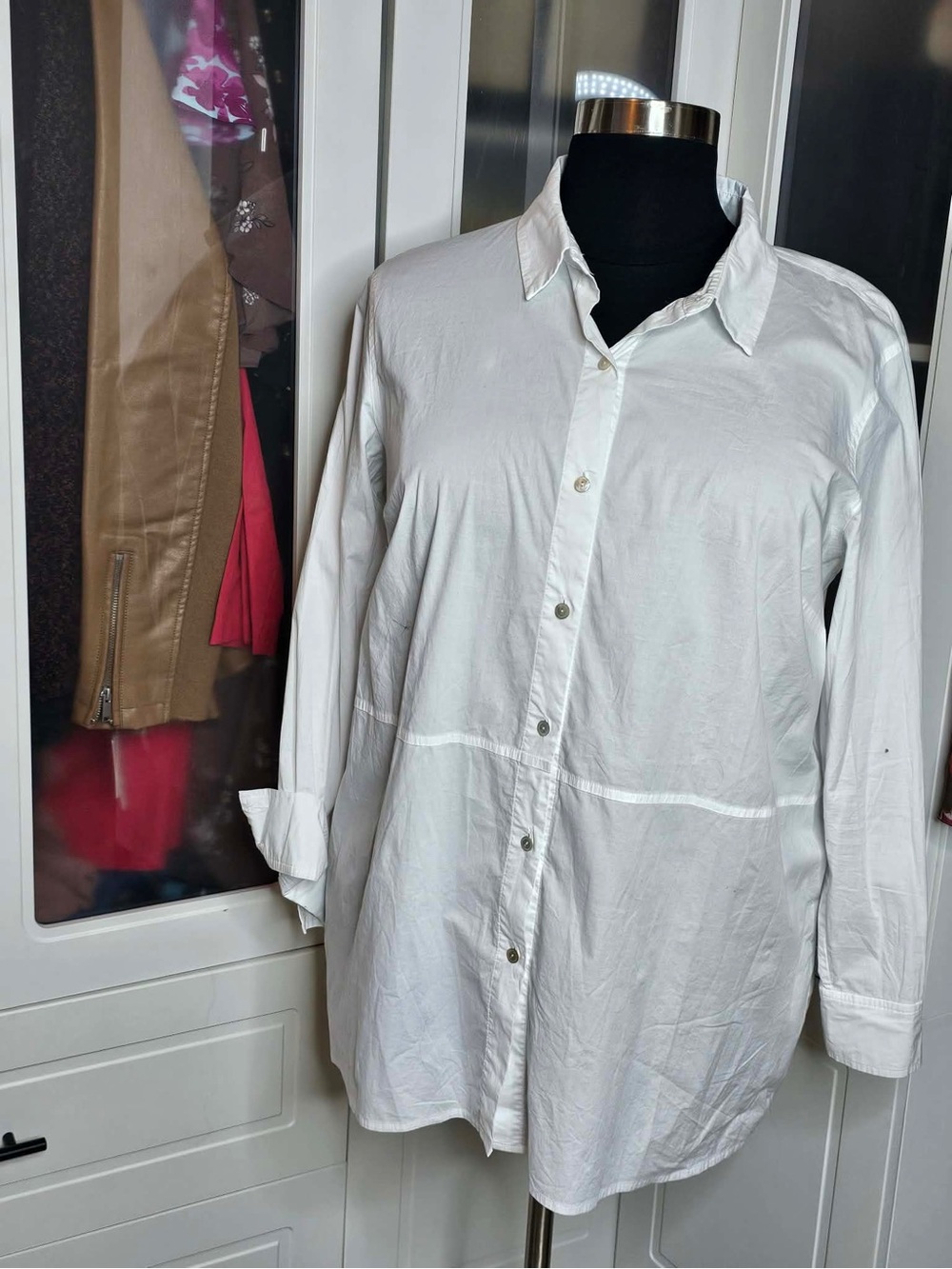 Eileen Fisher White Men's Button-Down Shirt